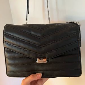All saints leather over the shoulder purse